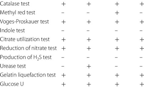 Biochemical Test of Enterobacter aerogenes .